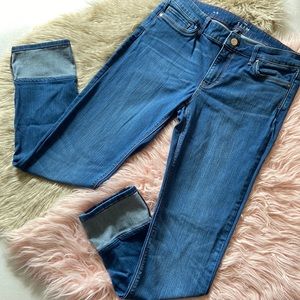 Whbm Slim Denim Cropped Blue Jeans Sz 4